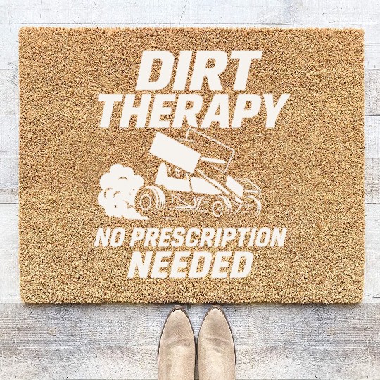 Sprint Car Racing Dirt Track Speed Oval Race Coir Doormats