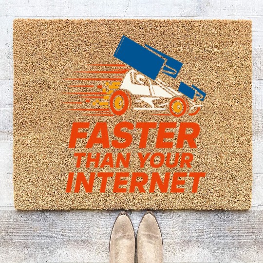 Sprint Car Racing Dirt Track Speed Oval Race Coir Doormats