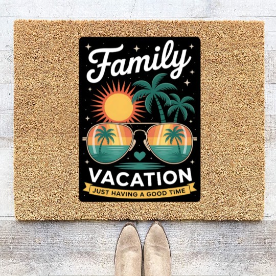 Family Vacation Summer Family Holiday Coir Doormats
