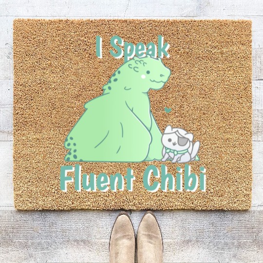 I Speak Fluent Chibi Chibi Drawing Coir Doormats