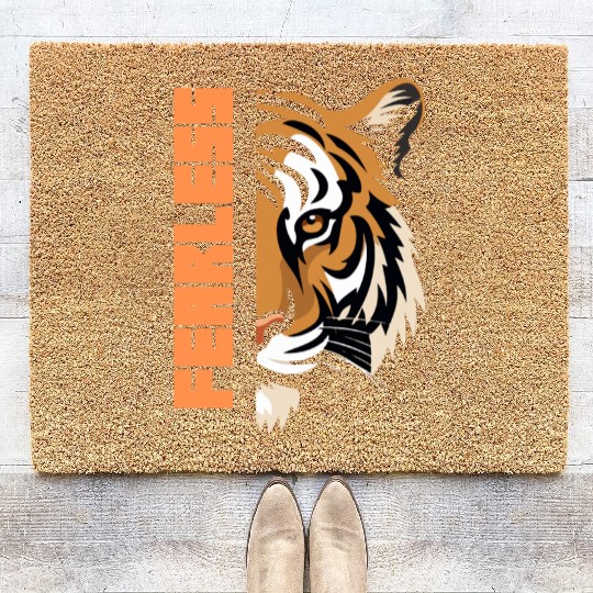 Fearless Tiger Graphic Coir Doormats