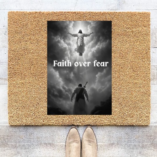 Faith over fear Coir Doormats