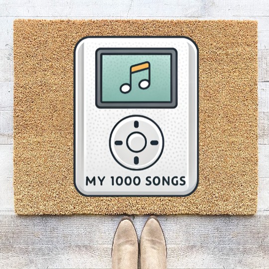 My 1000 Songs MP3 Player Retro 2000s Y2K Coir Doormats