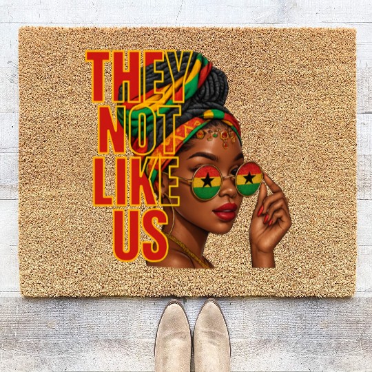 They Not Like Us Afro Queen Coir Doormats