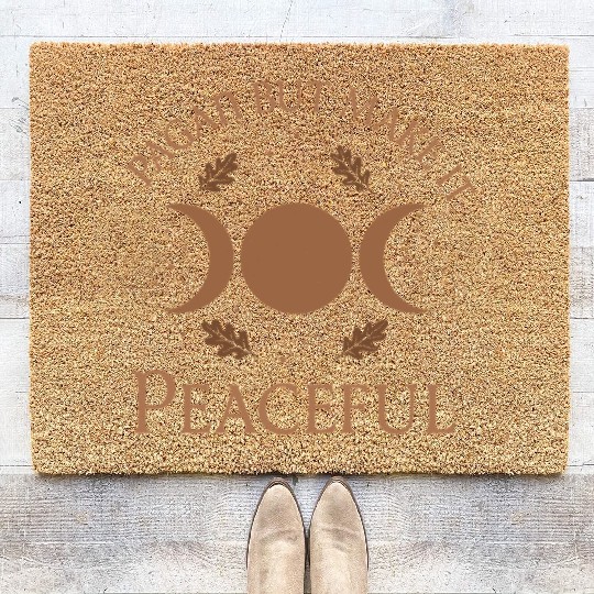 Pagan Pride Wiccan Lifestyle Earth Magic Witch Coir Doormats