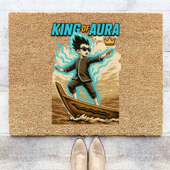 King of Aura, Pacu Jalur kid,Viral tiktok meme Coir Doormats