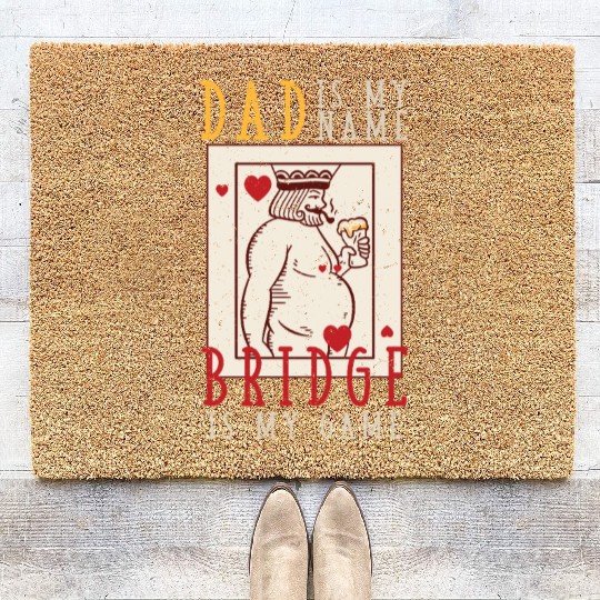 Bridge Player Dad Coir Doormats