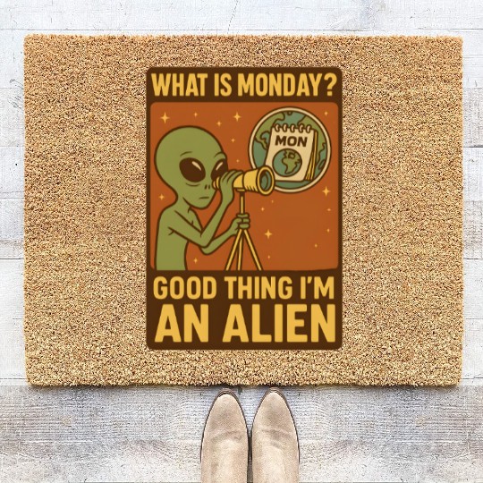 What is monday? Good thing iam an alien Coir Doormats