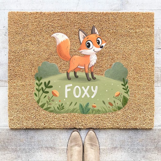 Autumn the Curious Fox Coir Doormats