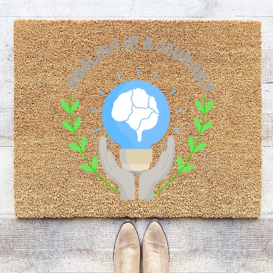 Healing Is a Journey – Mental Health Awareness Coir Doormats