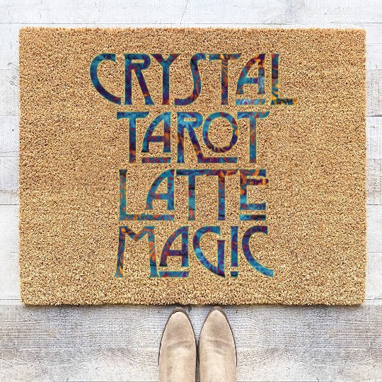 Crystal Tarot Latte Magic-Coffee Coven Collective Coir Doormats