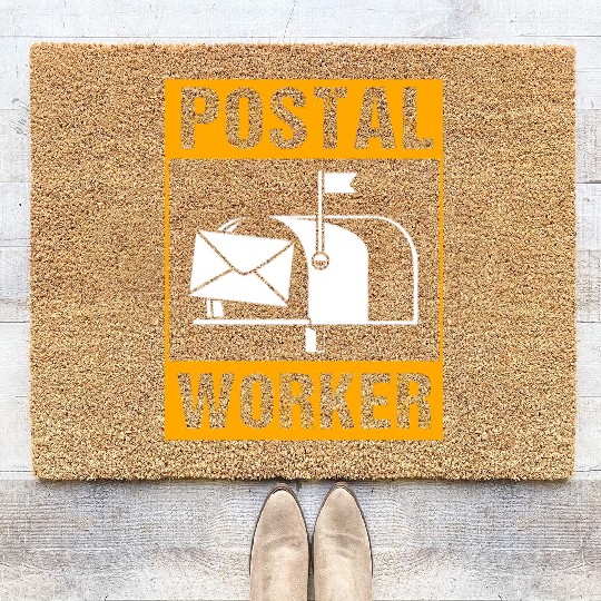 Postal Worker Mailbox Mail Carrier Coir Doormats
