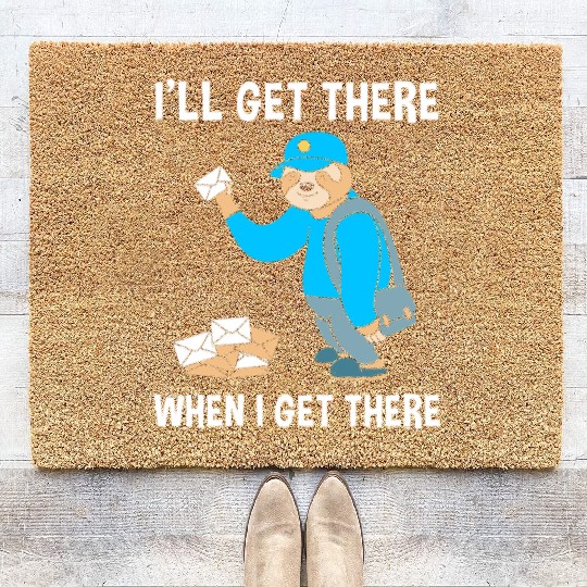 Postal Worker Delivery Mailman Coir Doormats