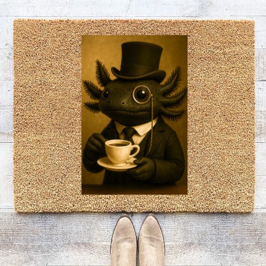 Sophisticated Axolotl Brew Coir Doormats