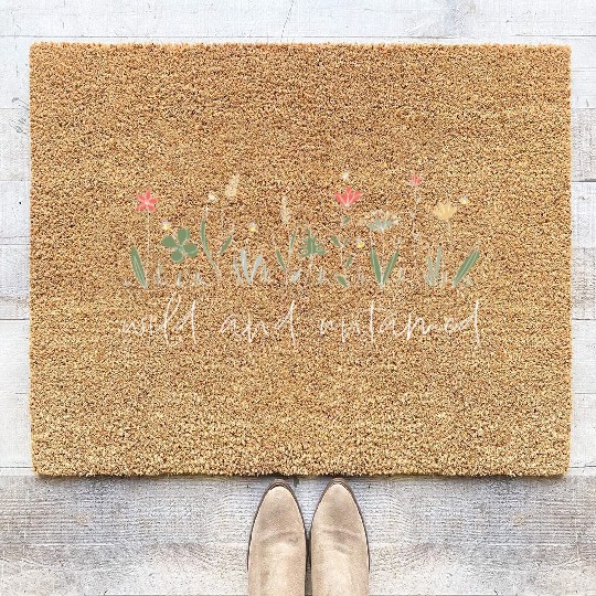 wild and untamed Wildflowers Nature Coir Doormats