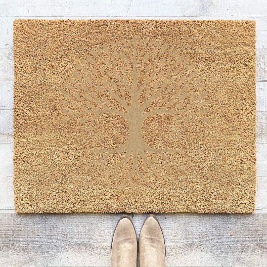 Elegant Tree of Life Symbol Design Coir Doormats