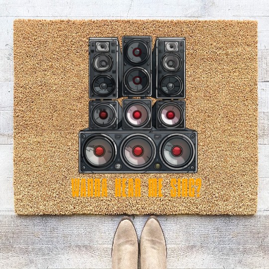 Wanna Hear Me Sing Speaker Coir Doormats