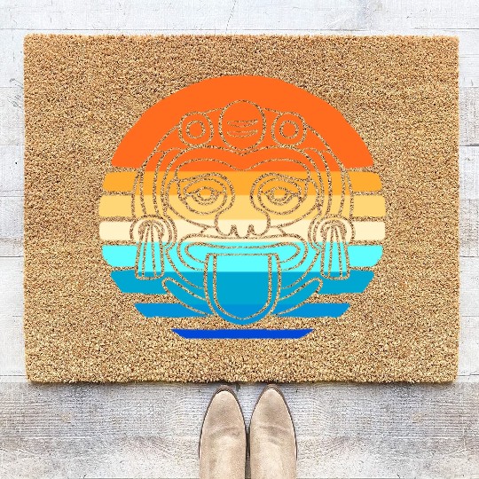 Mayan And Aztec Symbols Indigenous Tribe Coir Doormats