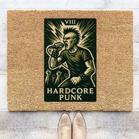 Hardcore Punk (Card VIII) Coir Doormats