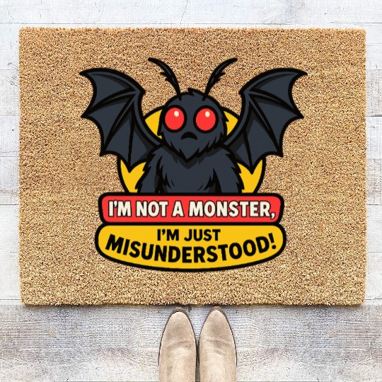 Misunderstood Mothman Coir Doormats