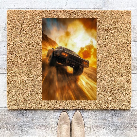 Muscle Car in Firestorm Drift Coir Doormats