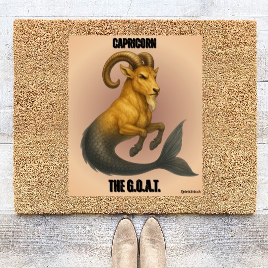 Capricorn The Mythical Sea Goat Coir Doormats