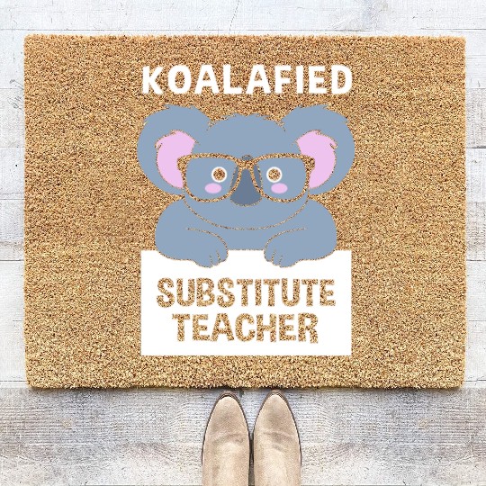 Substitute Teacher Koala School Teaching Coir Doormats
