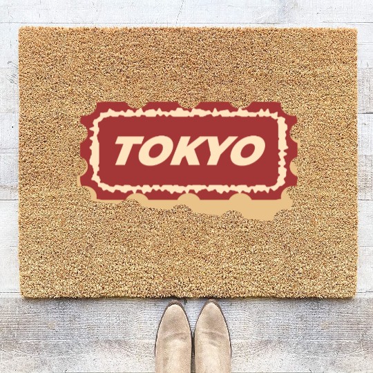 Tokyo Travel Ticket Coir Doormats