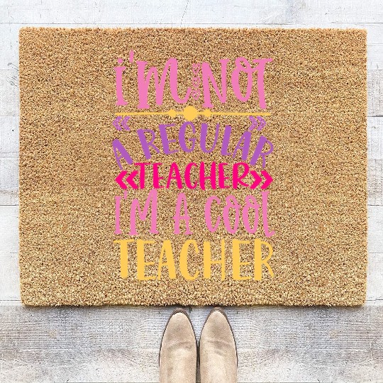 Cool Teacher - Funny Teacher Appreciation Gift Coir Doormats