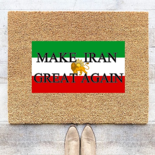 Make IRAN Great Again with Iranian Flag Coir Doormats