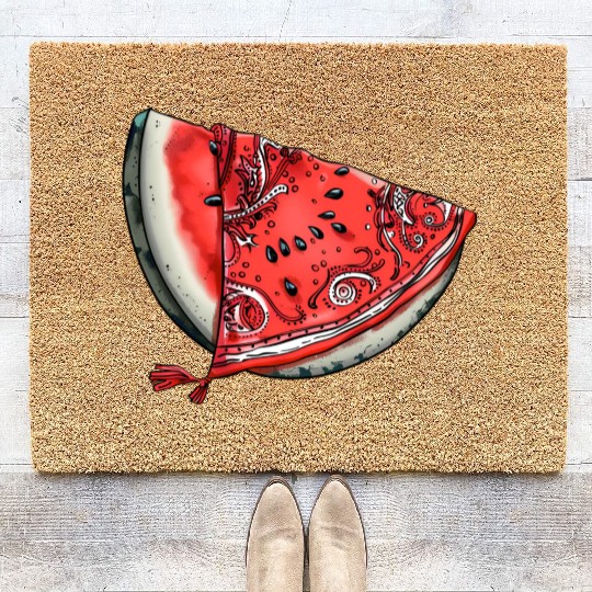 Streetwear Watermelon Slice - Fresh Summer Fruit Coir Doormats