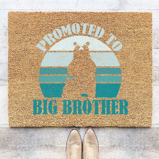 Promoted to Big Brother Bear Design Kids Toddler Coir Doormats