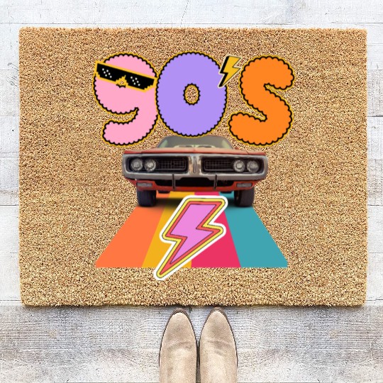 Retro 90s Muscle Vibes Coir Doormats