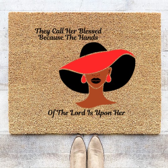 A Blessed Woman Coir Doormats