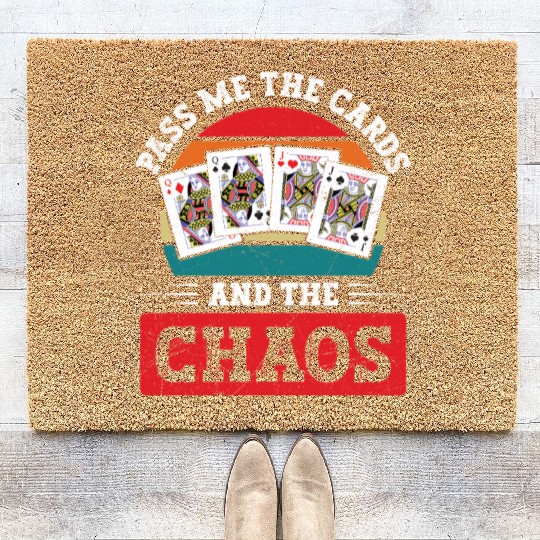 Retro Playing Card Games Pinochle Tournament Coir Doormats
