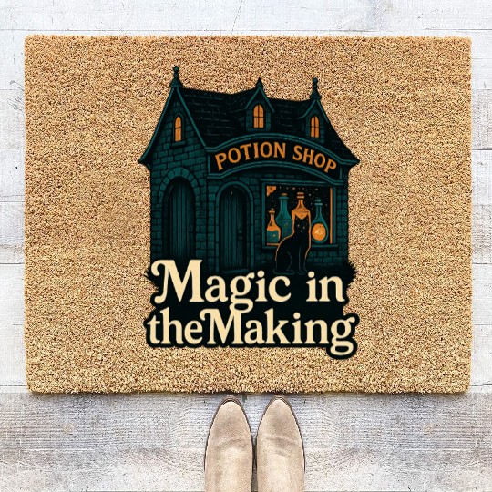 Potion Shop Witchcraft Design Coir Doormats