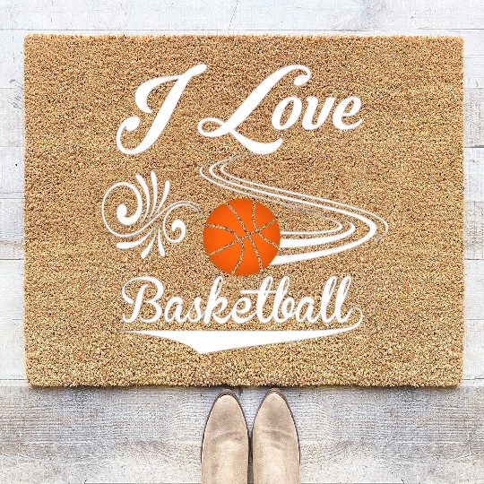 I love basketball Coir Doormats