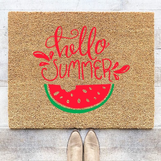 Hello Summer Watermelon Coir Doormats