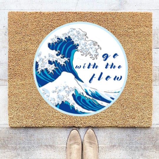 Go with The Flow Japanese Kanagawa Wave Coir Doormats