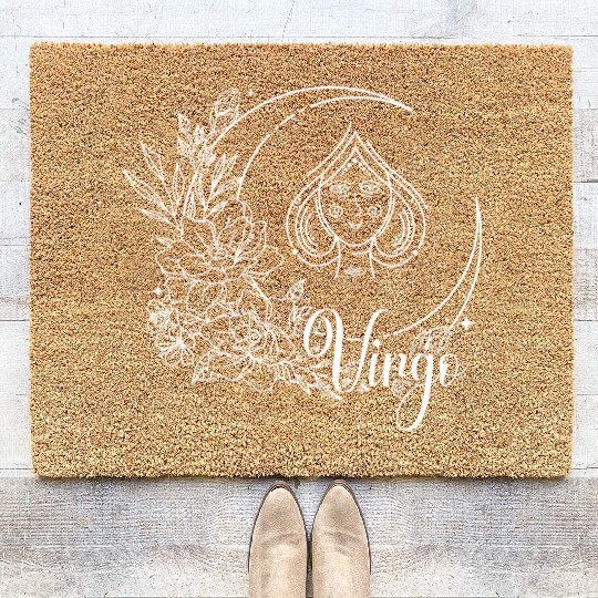 Virgo zodiac astrology Coir Doormats