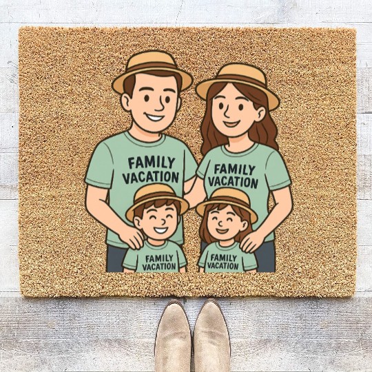 Family Vacation Matching Coir Doormats