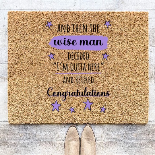 I'm Outta Here" Funny Retirement Coir Doormats