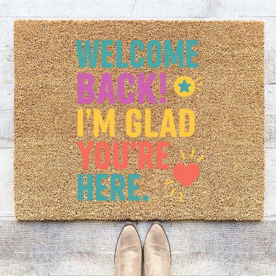 Welcome Back To School, Teacher Appreciation Gift Coir Doormats