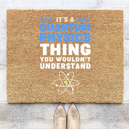 Quantum Physics Science Teacher Coir Doormats