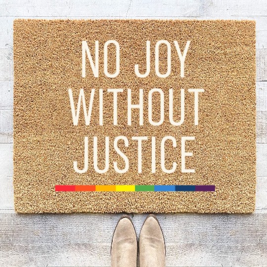 Queer Pride Queer Joy LGBTQ+ Affirmation Trans Coir Doormats