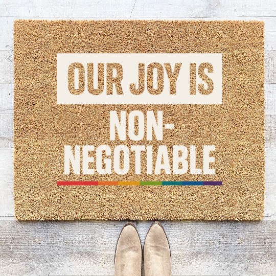 Queer Pride Queer Joy LGBTQ+ Affirmation Trans Coir Doormats