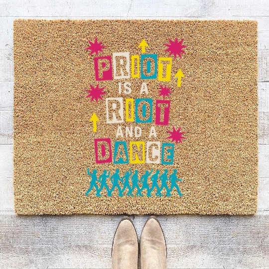 Queer Pride Queer Joy LGBTQ+ Affirmation Trans Coir Doormats
