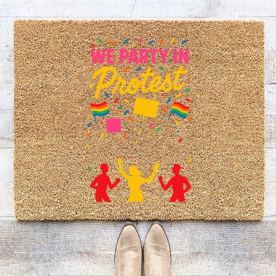 Queer Pride Queer Joy LGBTQ+ Affirmation Trans Coir Doormats