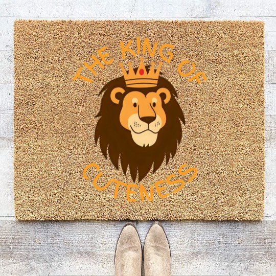 King of Cuteness – Baby & Toddler Lion Crown Coir Doormats