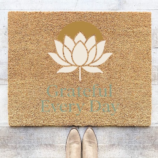 Gratitude Mindfulness Positive Affirmation Daily Coir Doormats